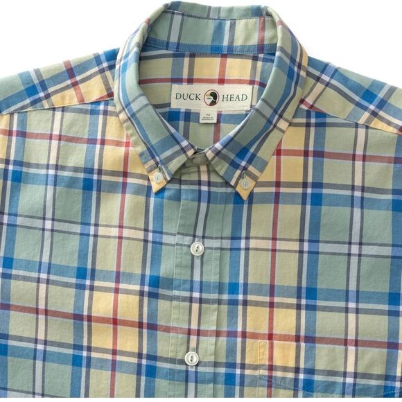 Duck Head short sleeve plaid shirt NWOT Medium - Picture 2 of 6